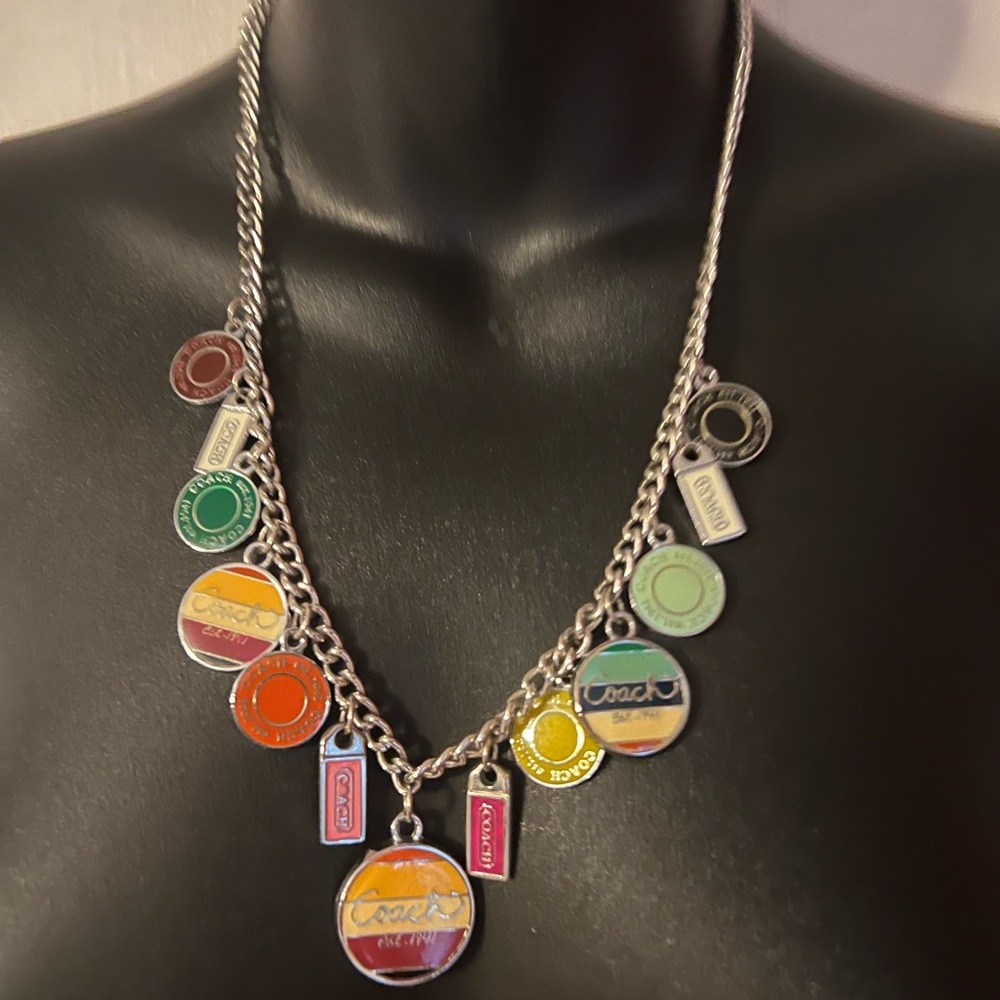 Vintage Coach Necklace with Coach Charms. 20” necklace.